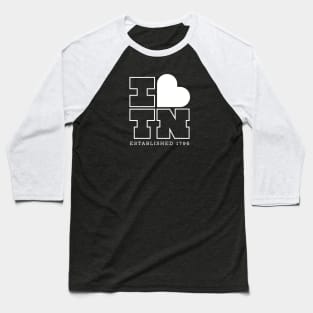 I Heart TN - White on Dark Gray Baseball T-Shirt